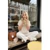image:imageArachampCloz Womens Wool Blend Oversized Lightweight Cardigan Short Sleeve Summer Casual Sweaters TopsApricot