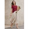 image:imageArachampCloz Womens Wool Blend Oversized Lightweight Cardigan Short Sleeve Summer Casual Sweaters TopsBurgundy