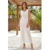 image:imageArachampCloz Womens 100 Cotton Crochet Fringe Boho Summer Sweater Vest Beach Cover UpsBeige