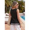 image:imageArachampCloz Womens 100 Cotton Crochet Fringe Boho Summer Sweater Vest Beach Cover UpsBlack