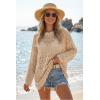 image:imageArachampCloz Womens 100 Cotton Oversized Swimsuit Cover Up Off Shoulder Boat Neck Breathable Beach Crochet Summer 2026Apricot