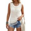 image:imageArachampCloz Womens 100 Cotton Crochet Fringe Boho Summer Sweater Vest Beach Cover UpsBeige