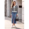 image:imageArachampCloz 100 Cotton Cropped Cardigan for Women Button Up Lightweight Sweater Plaid Knit Tops 2026Black