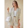 image:imageArachampCloz Womens Linen Blend Notched Lapel Open Front Blazers Work Business Casual Outfits 2026Beige