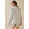 image:imageArachampCloz Womens Linen Blend Notched Lapel Open Front Blazers Work Business Casual Outfits 2026Beige