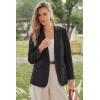 image:imageArachampCloz Womens Linen Blend Notched Lapel Open Front Blazers Work Business Casual Outfits 2026Black