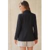 image:imageArachampCloz Womens Linen Blend Notched Lapel Open Front Blazers Work Business Casual Outfits 2026Black
