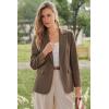 image:imageArachampCloz Womens Linen Blend Notched Lapel Open Front Blazers Work Business Casual Outfits 2026Brown