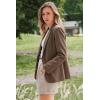 image:imageArachampCloz Womens Linen Blend Notched Lapel Open Front Blazers Work Business Casual Outfits 2026Brown