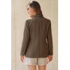 image:imageArachampCloz Womens Linen Blend Notched Lapel Open Front Blazers Work Business Casual Outfits 2026Brown
