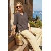 image:imageArachampCloz Womens Wool Blend Elbow Sleeve Summer Oversized Casual SweaterCoffee