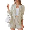image:imageArachampCloz Womens Linen Blend Notched Lapel Open Front Blazers Work Business Casual Outfits 2026Beige