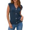 image:imageArachampCloz Womens Wool Blend Sweater Vest V Neck Button Down Cardigan Business Casual Tops 2026Camel