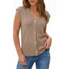image:imageArachampCloz Womens Wool Blend Sweater Vest V Neck Button Down Cardigan Business Casual Tops 2026Dark Blue