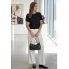 image:imageArachampCloz Womens 100 Cotton Short Sleeve Cropped Cardigan Lightweight Button Up Work Tops Summer 2026Black