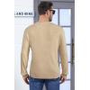 image:imageArachampCloz Mens Wool Blend Loose Fit Sweater Ultra Soft 2025 Spring Bottoming Crewneck Fashion PulloverApricot