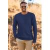image:imageArachampCloz Mens Wool Blend Loose Fit Sweater Ultra Soft 2025 Spring Bottoming Crewneck Fashion PulloverBlue