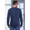 image:imageArachampCloz Mens Wool Blend Loose Fit Sweater Ultra Soft 2025 Spring Bottoming Crewneck Fashion PulloverBlue