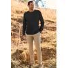 image:imageArachampCloz Mens Wool Blend Loose Fit Sweater Ultra Soft 2025 Spring Bottoming Crewneck Fashion PulloverLblack