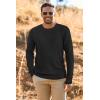 image:imageArachampCloz Mens Wool Blend Loose Fit Sweater Ultra Soft 2025 Spring Bottoming Crewneck Fashion PulloverLblack