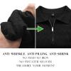 image:imageArachampCloz Mens Zipper Polo 3D Texture Shirts 2025 Spring Summer Fashion Knit Golf Tops Short Sleeve Dress ClothesBlack