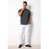image:imageArachampCloz Mens Zipper Polo 3D Texture Shirts 2025 Spring Summer Fashion Knit Golf Tops Short Sleeve Dress ClothesDark Grey