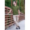 image:imageArachampCloz Mens Zipper Polo 3D Texture Shirts 2025 Spring Summer Fashion Knit Golf Tops Short Sleeve Dress ClothesLucky Green