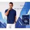 image:imageArachampCloz Mens Zipper Polo 3D Texture Shirts 2025 Spring Summer Fashion Knit Golf Tops Short Sleeve Dress ClothesNavy Blue