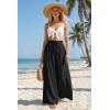 image:imageArachampCloz Summer Womens Linen Blend High Waisted Flowy Wide Leg Palazzo Casual PantsBlack