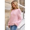 image:imageArachampCloz Women Wool Bend Soft Warm Fuzzy Loose Fit Fall Sweater 2025Pink