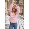 image:imageArachampCloz Women Wool Bend Soft Warm Fuzzy Loose Fit Fall Sweater 2025Pink