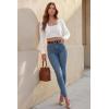 image:imageArachampCloz Womens 100 Cotton Bolero Shrug V Neck Cropped Cardigan Waffle Knit SweatersWhite