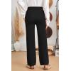 image:imageArachampCloz Womens 2025 Spring Sweater Pants Straight Leg Elastic High Waisted Business Casual Lounge Winter Knit SweatpantsBlack