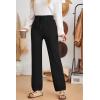 image:imageArachampCloz Womens 2025 Spring Sweater Pants Straight Leg Elastic High Waisted Business Casual Lounge Winter Knit SweatpantsBlack