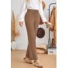 image:imageArachampCloz Womens 2025 Spring Sweater Pants Straight Leg Elastic High Waisted Business Casual Lounge Winter Knit SweatpantsKhaki