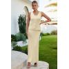 image:imageArachampCloz Womens Lightweight 2 Piece Sets Summer Vacation Button Top and Maxi Skirt 2026 OutfitsApricot