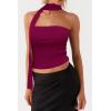 image:imageArachampCloz Womens Non See Through 2in1 Y2K Non Slip Fall Scarf Tube Top 2026Burgundy Red
