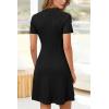image:imageArachampCloz Womens Summer Polo Dresses 2025 Short Sleeve Cable Knitted Fashion Business Work Casual A Line DressBlack