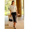image:imageArachampCloz Womens Wool Blend Elegant Crew Neck Sweaters for Fall 2025Apricot