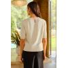 image:imageArachampCloz Womens Wool Blend Elegant Crew Neck Sweaters for Fall 2025Apricot