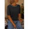 image:imageArachampCloz Womens Wool Blend Elegant Crew Neck Sweaters for Fall 2025Black