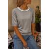 image:imageArachampCloz Womens Wool Blend Elegant Crew Neck Sweaters for Fall 2025Gray Mocha