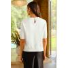 image:imageArachampCloz Womens Wool Blend Elegant Crew Neck Sweaters for Fall 2025Offwhite
