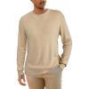 image:imageArachampCloz Mens Wool Blend Loose Fit Sweater Ultra Soft 2025 Spring Bottoming Crewneck Fashion PulloverApricot