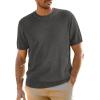 image:imageArachampCloz Mens Wool Blend Loose Fit Sweater Ultra Soft 2025 Spring Bottoming Crewneck Fashion PulloverDark Gray