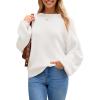 image:imageArachampCloz Women Wool Bend Soft Warm Fuzzy Loose Fit Fall Sweater 2025White