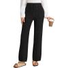 image:imageArachampCloz Womens 2025 Spring Sweater Pants Straight Leg Elastic High Waisted Business Casual Lounge Winter Knit SweatpantsBlack