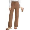image:imageArachampCloz Womens 2025 Spring Sweater Pants Straight Leg Elastic High Waisted Business Casual Lounge Winter Knit SweatpantsKhaki