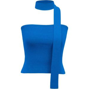 image:imageArachampCloz Womens Non See Through 2in1 Y2K Non Slip Fall Scarf Tube Top 2026Blue