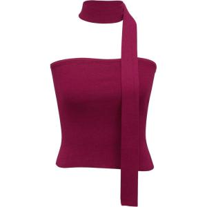 image:imageArachampCloz Womens Non See Through 2in1 Y2K Non Slip Fall Scarf Tube Top 2026Burgundy Red